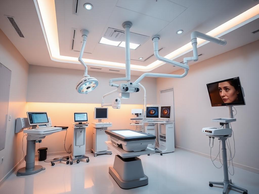 Quirófano de la Clínica Oftalmológica Dapena Lavín en Madrid con tecnología diagnóstica y quirúrgica actual